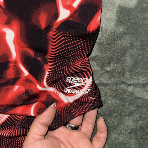 Speedo Flash Time Flyback One Piece Racing Swimsuit Women's 26 Red Endurance+ - Picture 4 of 8